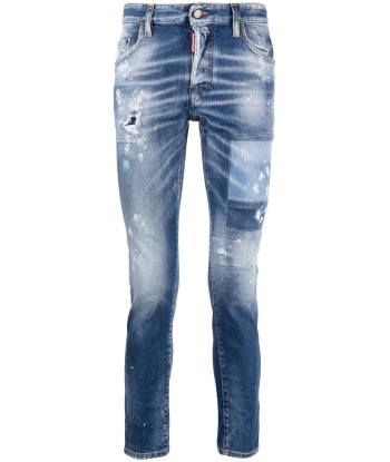 Paint Splatter Distressed Skinny Jeans une grave pollution 