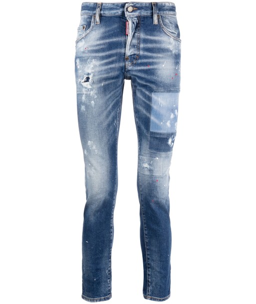 Paint Splatter Distressed Skinny Jeans une grave pollution 