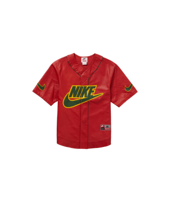 Jersey Baseball leather NIKE x SUPREME Red sur le site 