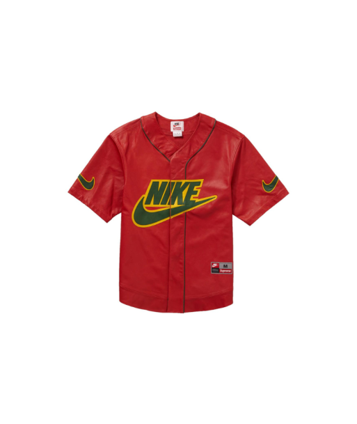 Jersey Baseball leather NIKE x SUPREME Red sur le site 