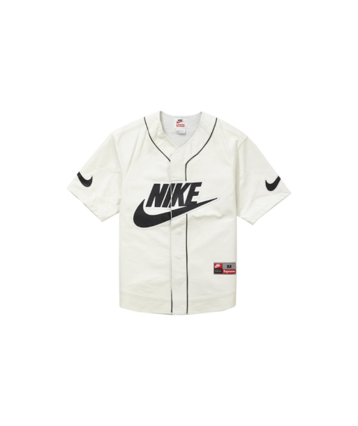 Jersey Baseball leather NIKE x SUPREME White Paris Déstockage Promo