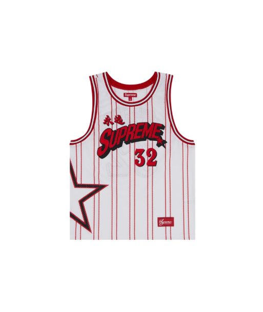 Basketball Jersey SUPREME Star 'White' de pas cher