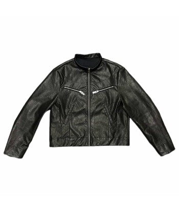 QAOS® Leather Jacket QUIROZ in Black Comparez plus de prix