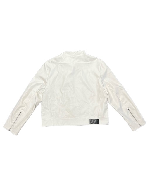 QAOS® Leather Jacket QUIROZ in White s'inspire de l'anatomie humaine