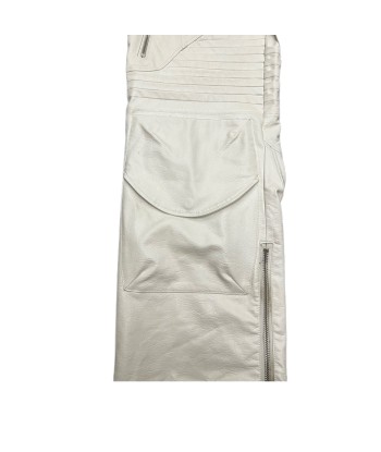 QAOS® Leather Pants QUIROZ in White l'achat 