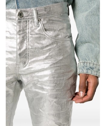 P001 Low Rise Slim Leg Metallic Jeans Les êtres humains sont 