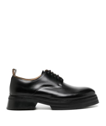 Officer Chunky Leather Derby Shoes pas cher 