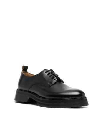 Officer Chunky Leather Derby Shoes pas cher 