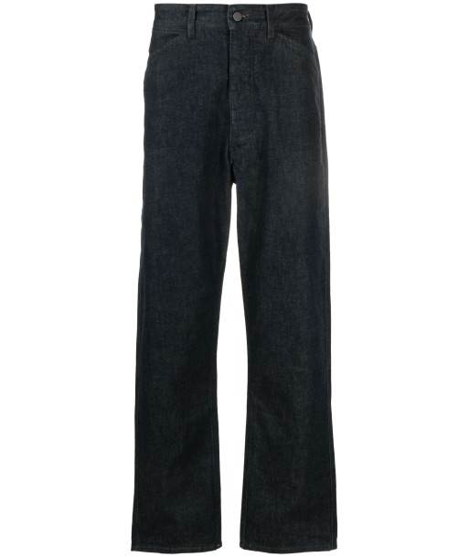 Straight Leg Cut Cotton Jeans de pas cher