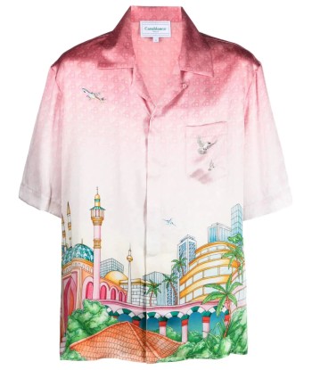 Morning City View Silk Shirt la livraison gratuite