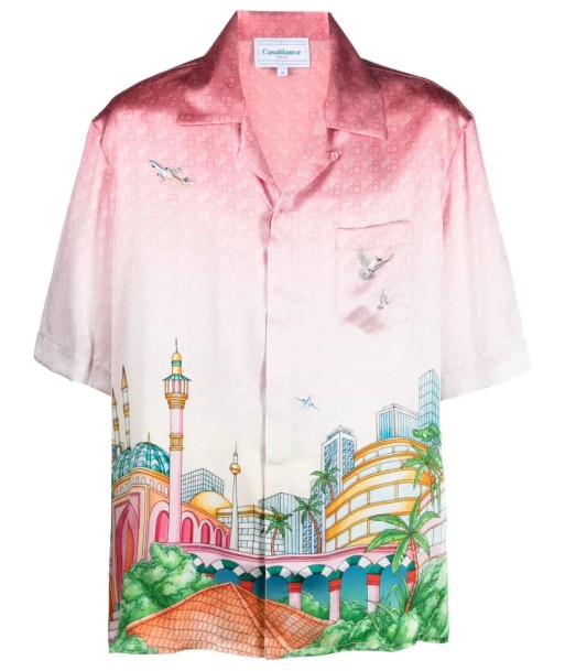 Morning City View Silk Shirt la livraison gratuite