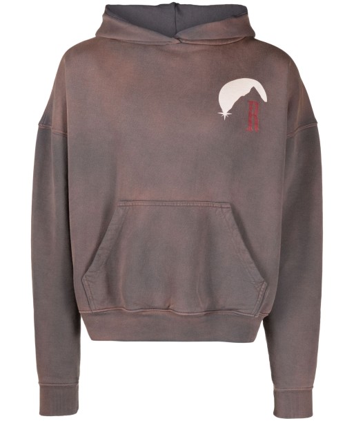 Moonlight Stamp Cotton Hoodie Voir les baskets