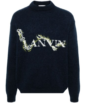 Mock Neck Logo Jacquard Jumper la livraison gratuite