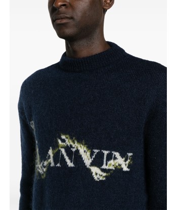 Mock Neck Logo Jacquard Jumper la livraison gratuite