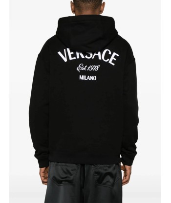 Milano Stamp Embroidered Cotton Hoodie commande en ligne