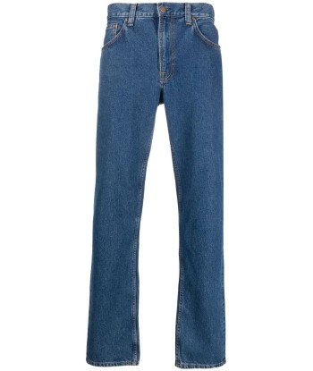 Mid Rise Straight Leg Jeans soldes