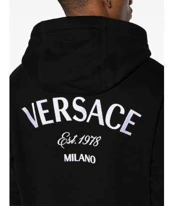 Milano Stamp Embroidered Cotton Hoodie commande en ligne