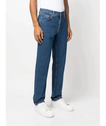 Mid Rise Straight Leg Jeans soldes