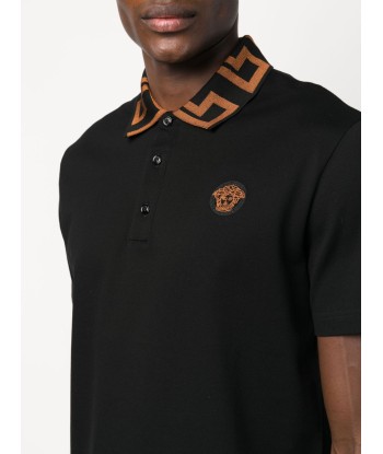 Medusa Greca Cotton Polo Shirt Amélioration de cerveau avec