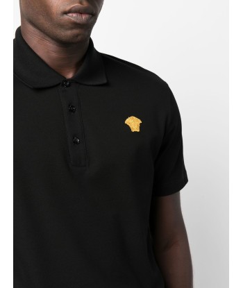 Medusa Embroidered Polo Shirt sur le site 