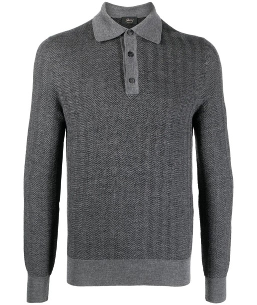 Long Sleeve Wool Polo Shirt Par le système avancé 