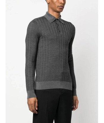 Long Sleeve Wool Polo Shirt Par le système avancé 