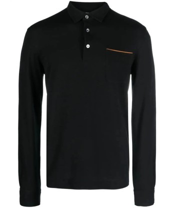 Long Sleeve Cotton Polo Shirt en linge