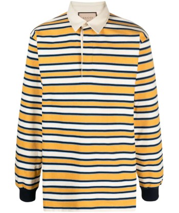 Logo Print Striped Polo Shirt Fin de série