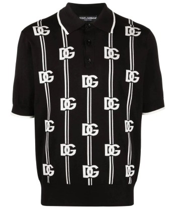 Logo Print Knitted Polo Shirt Pour