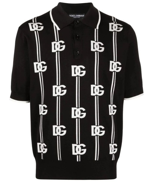 Logo Print Knitted Polo Shirt Pour