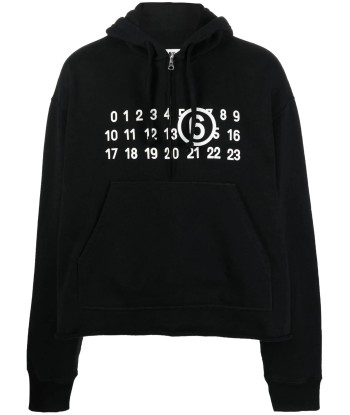 Logo Print Half Zip Hoodie paiement sécurisé