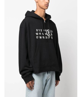 Logo Print Half Zip Hoodie paiement sécurisé