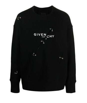 Logo Print Eyelet Detailing Sweatshirt en stock