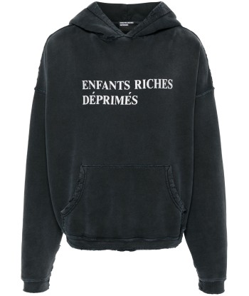 Logo Print Faded Hoodie destockage