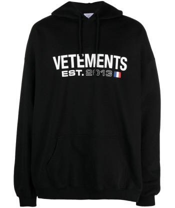 Logo Print Drawstring Hoodie brillant des détails fins