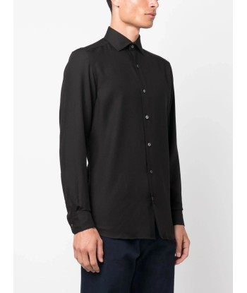 Spread Collar Cotton Cashmere Shirt de l' environnement