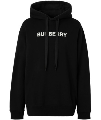 Logo Print Cotton Hoodie en stock