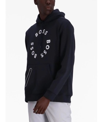 Logo Print Cotton Blend Hoodie Jusqu'à 80% De Réduction