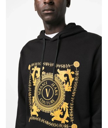 Logo Print Cotton Hoodie de pas cher