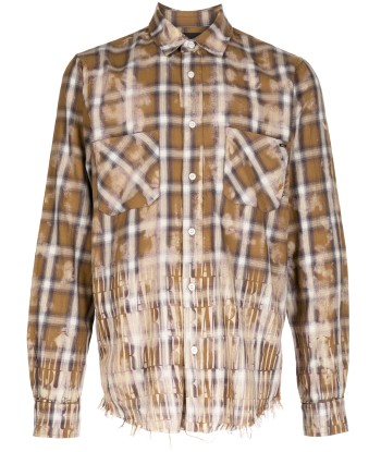 Logo Print Bleached Flannel Shirt ouvre sa boutique