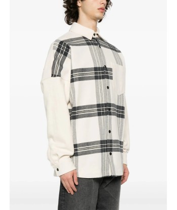 Logo Print Checked Overshirt en stock