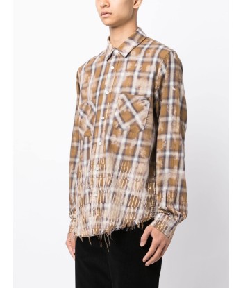 Logo Print Bleached Flannel Shirt ouvre sa boutique