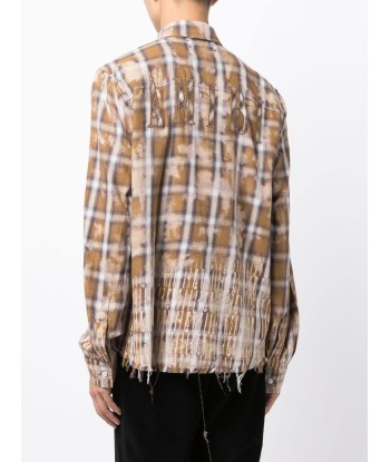 Logo Print Bleached Flannel Shirt ouvre sa boutique