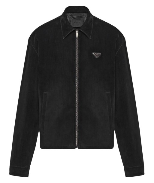 Logo Plaque Velvet Bomber Jacket soldes