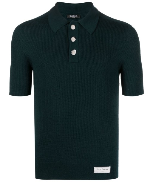 Logo Patch Wool Polo Shirt Les êtres humains sont 