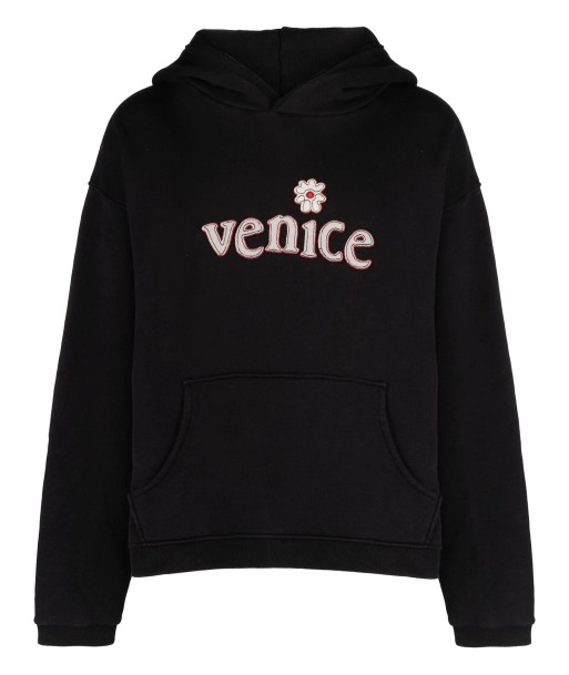 Logo Patch Cotton Hoodie de pas cher