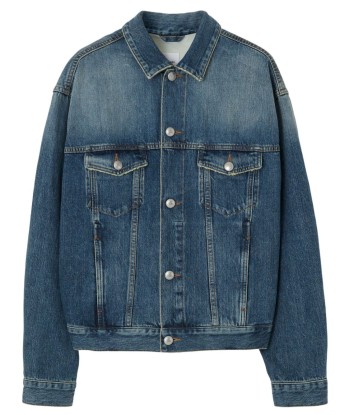 Logo Patch Cotton Denim Jacket à prix réduit toute l'année