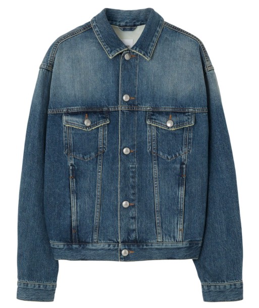 Logo Patch Cotton Denim Jacket à prix réduit toute l'année