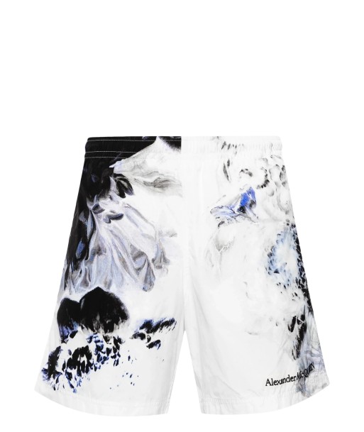 Logo Embroidered Graphic Print Swim Shorts de la marque