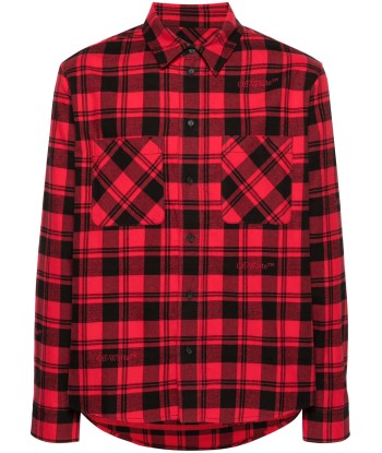 Logo Embroidered Checked Cotton Shirt de l' environnement